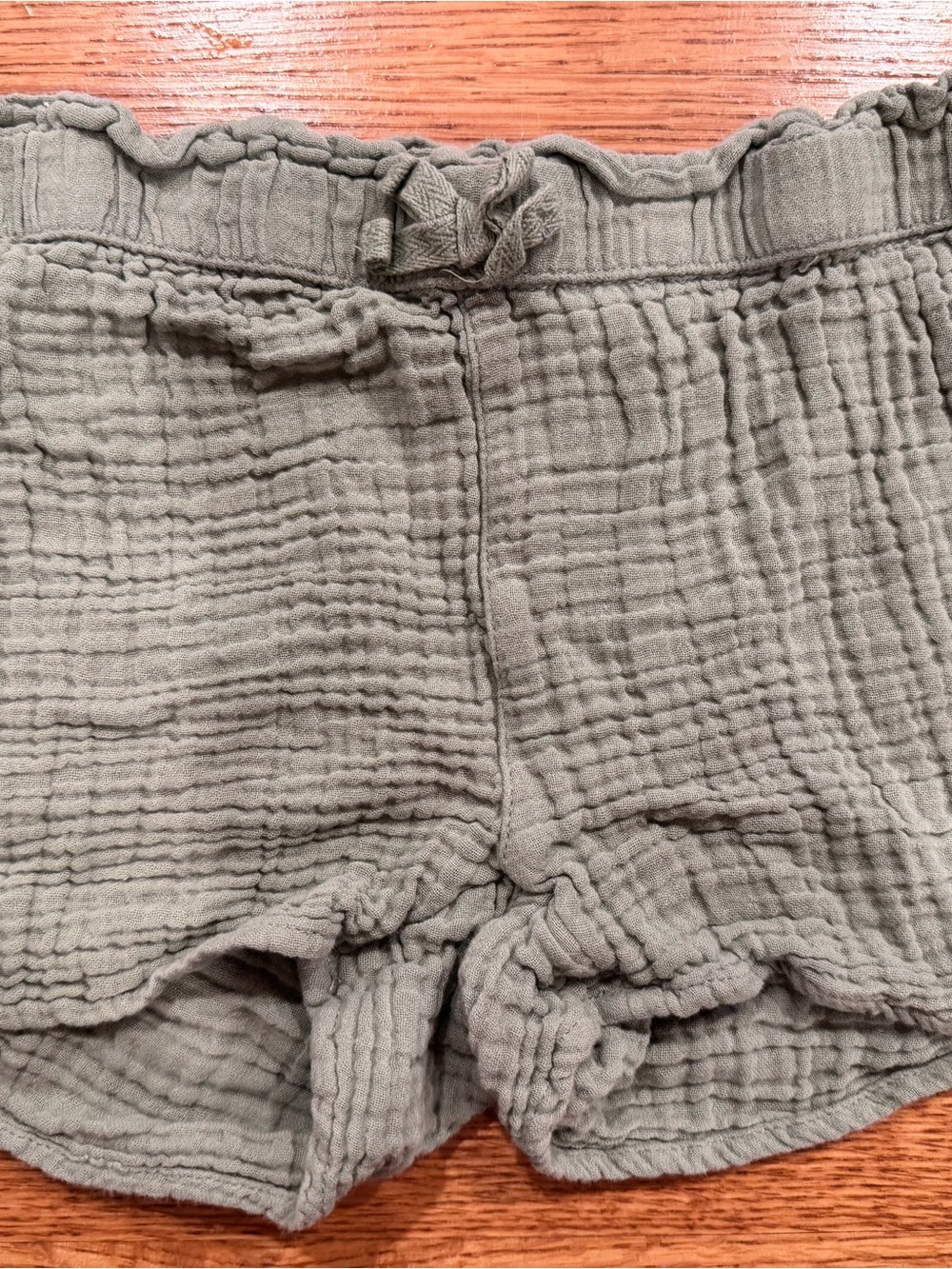 The Children's Place Olive Green Gauze Elastic-Waist Shorts